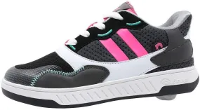 Beppi Roller Sneakers for Girls & Boys –Skate Shoes with Wheels Black/Pink. Size 4.5