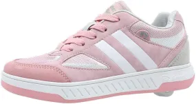 Beppi Roller Sneakers for Girls & Boys –Skate Shoes with Wheels Pink/White, Size 12