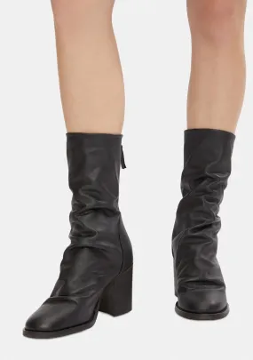 Black Elle Block Heel Boots