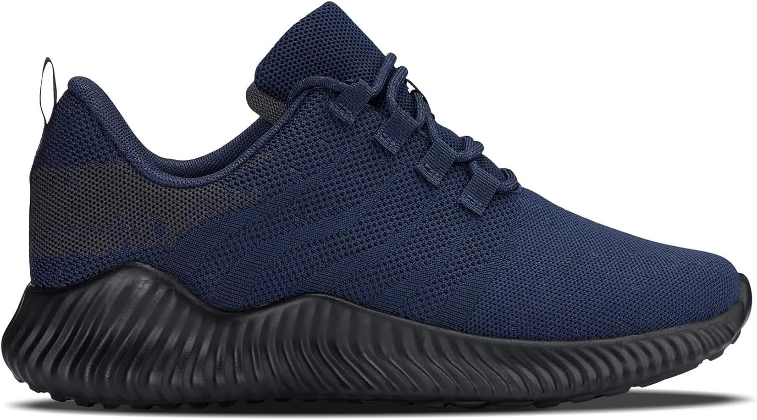 CALTO Men's Invisible Height Increasing Elevator Shoes - Navy/Blue Ultra Feather Lightweight Sporty Sneakers - 2.8 Inches Taller - Q217 - Size 11 D(M) US