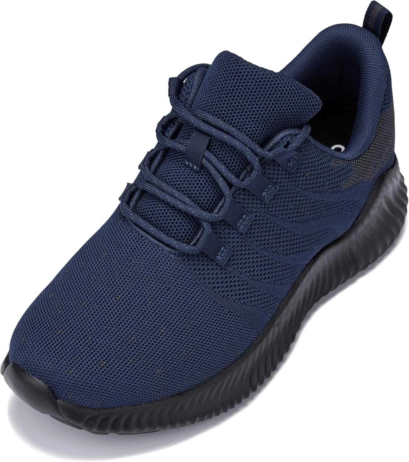 CALTO Men's Invisible Height Increasing Elevator Shoes - Navy/Blue Ultra Feather Lightweight Sporty Sneakers - 2.8 Inches Taller - Q217 - Size 11 D(M) US