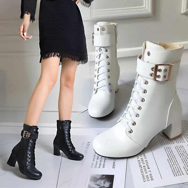 Chic Autumn Ankle Heels