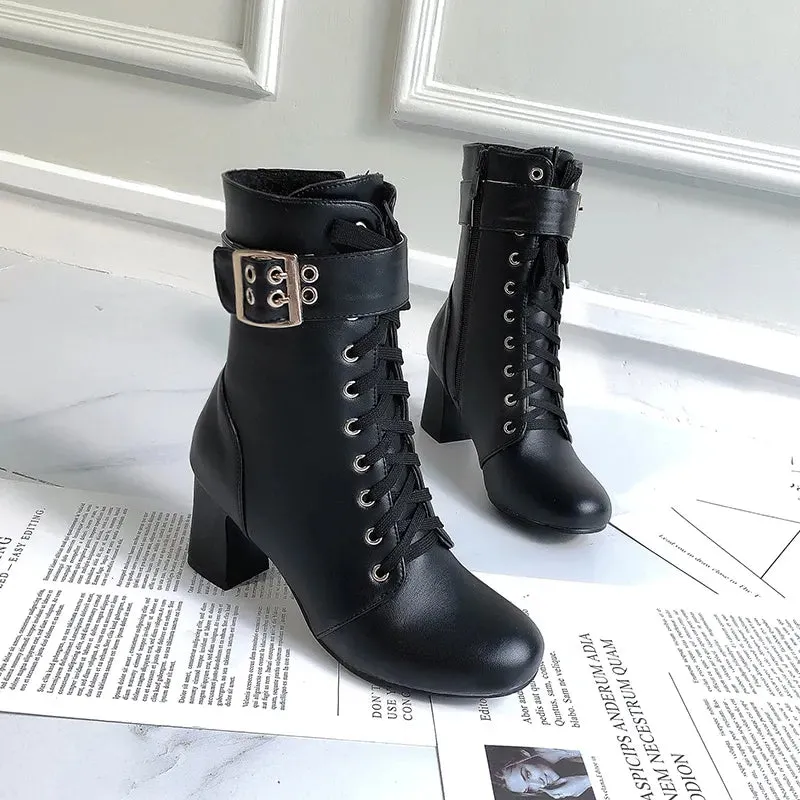 Chic Autumn Ankle Heels