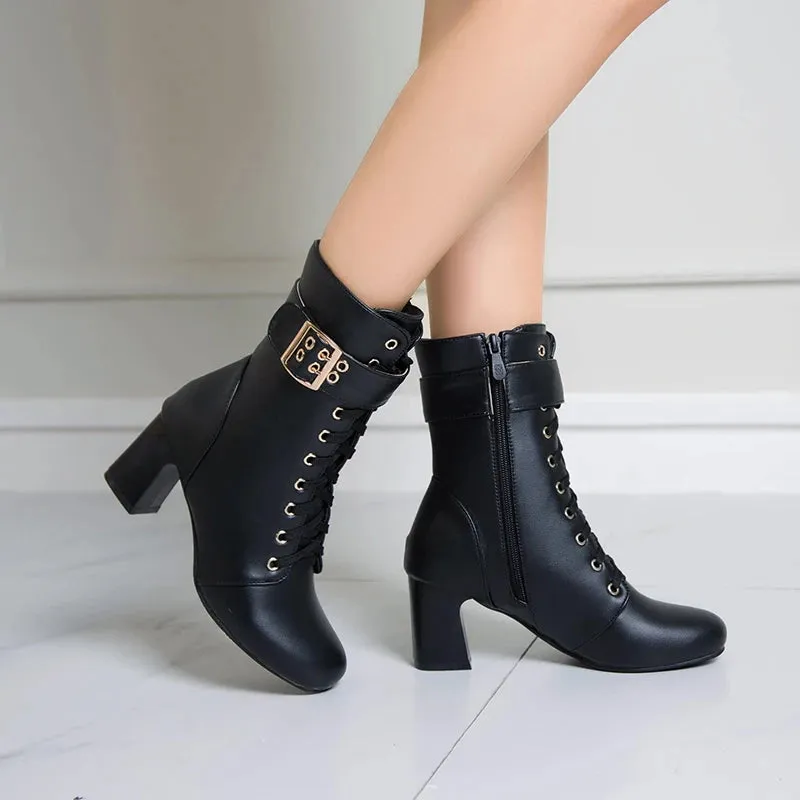 Chic Autumn Ankle Heels