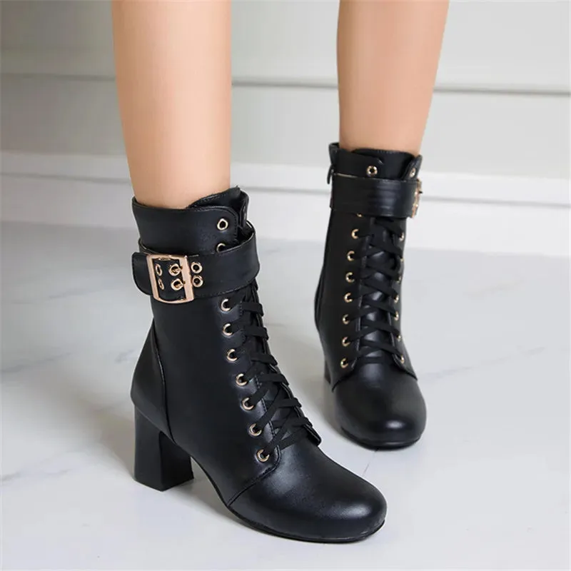 Chic Autumn Ankle Heels