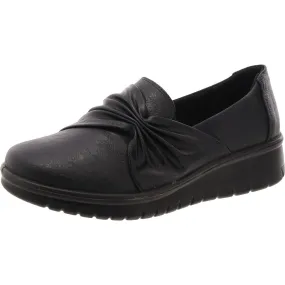 Easy Street Womens Faith Leather Slip On Casual And Fashion Sneakers