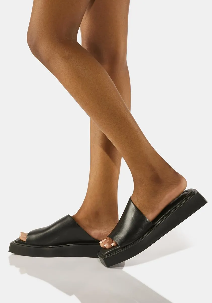 Evy Leather Slides