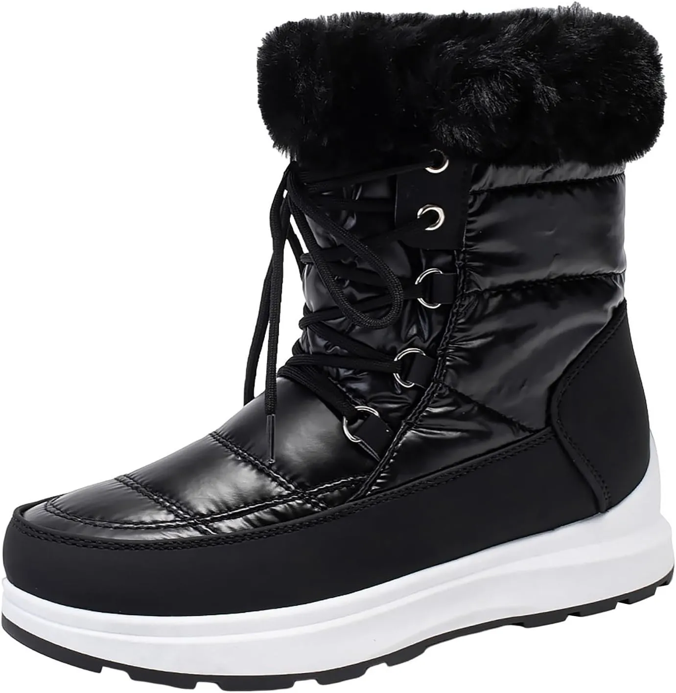 Fashion Snow Boots for Women Flat Flat Keep Warm Snow Boots Comfortable Mid Boots Shoes Womens Snow Boots