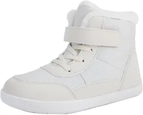 Fuzzy Snow Boots For Big Kids Open Toe Winter Shoes Outdoor Ski Non Slip Warm Booties Ankle Barefoot Flat Shoes