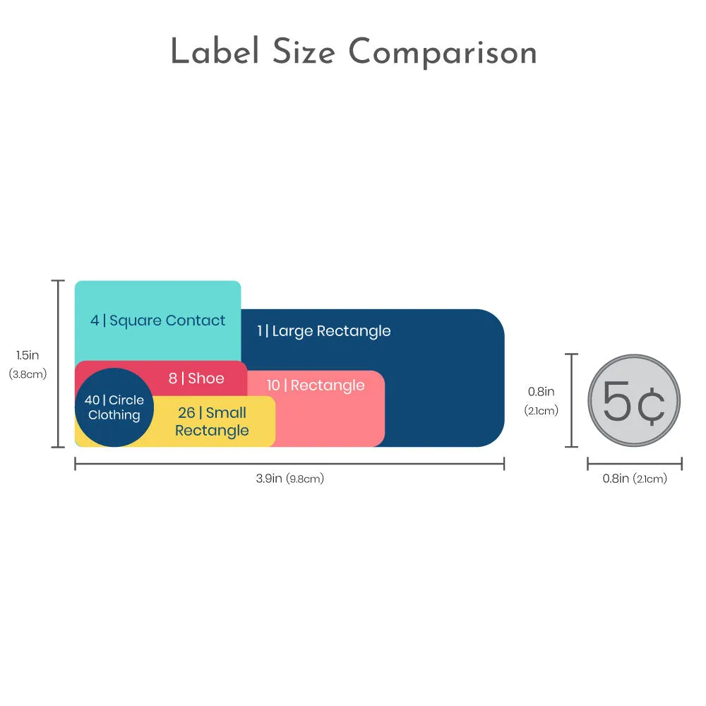 Hearts School Labels Pack