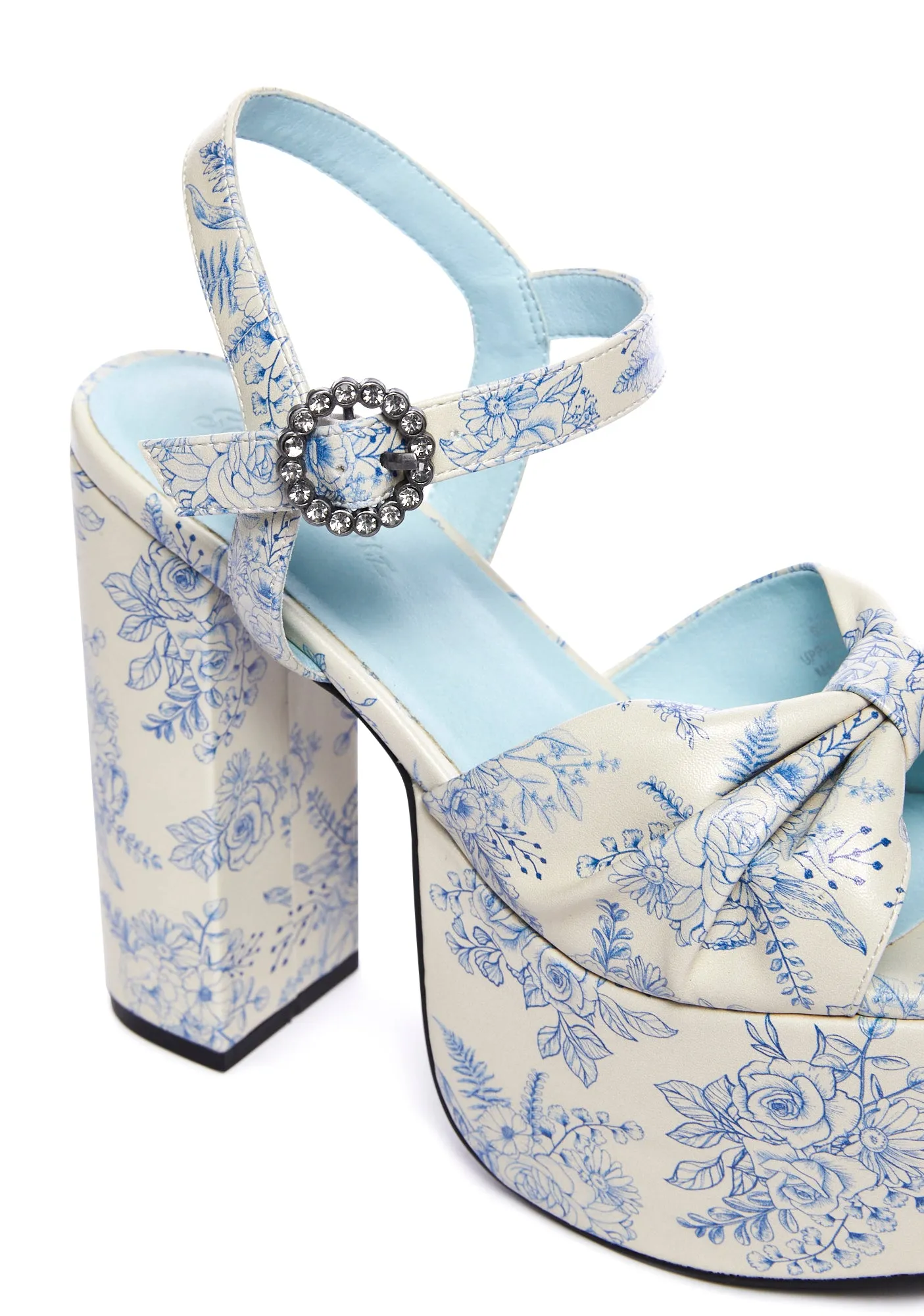 Love At Every Corner Platform Heels - White