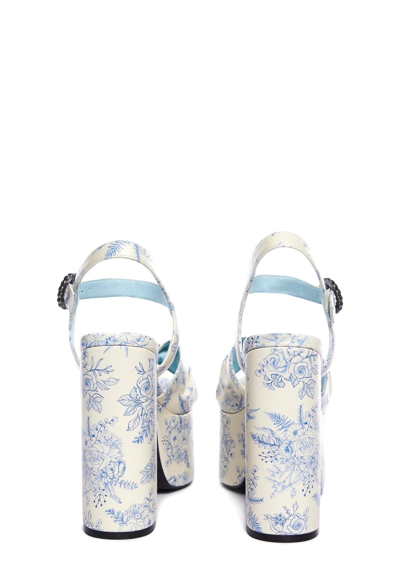 Love At Every Corner Platform Heels - White