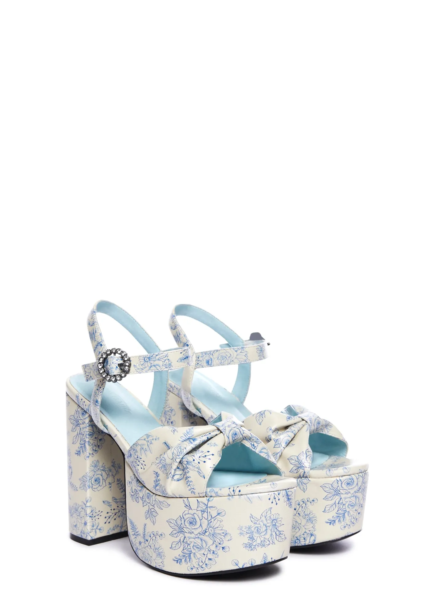 Love At Every Corner Platform Heels - White