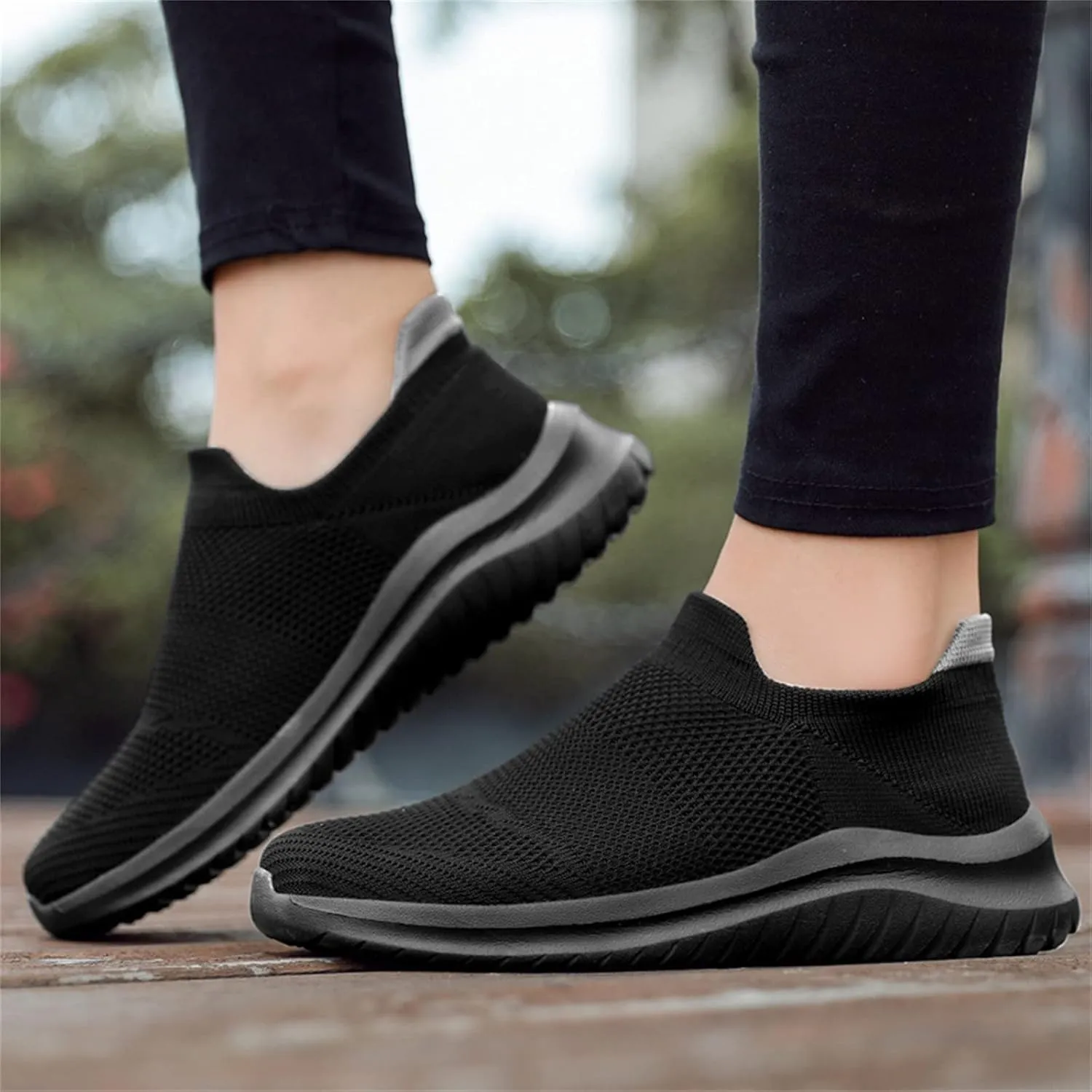 Men's Mesh Sneakers Womens Slip On Sneakers with Arch Support Shoes for Women Round Toe Slip On Casual Women Loafers Womens White Sneakers Wide Width