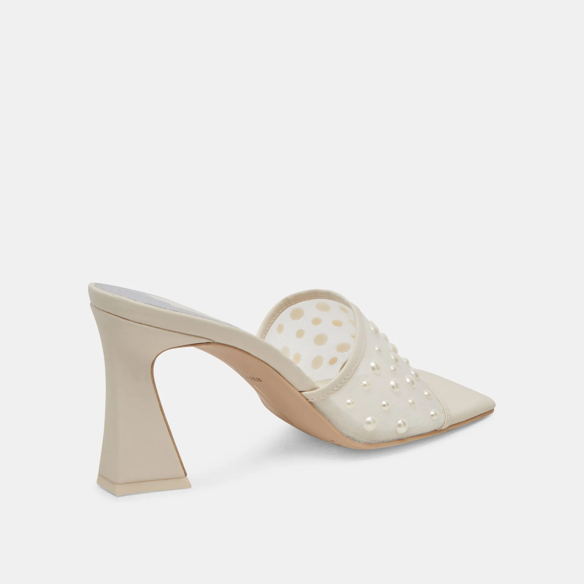 NARDA PEARL HEELS IVORY MESH