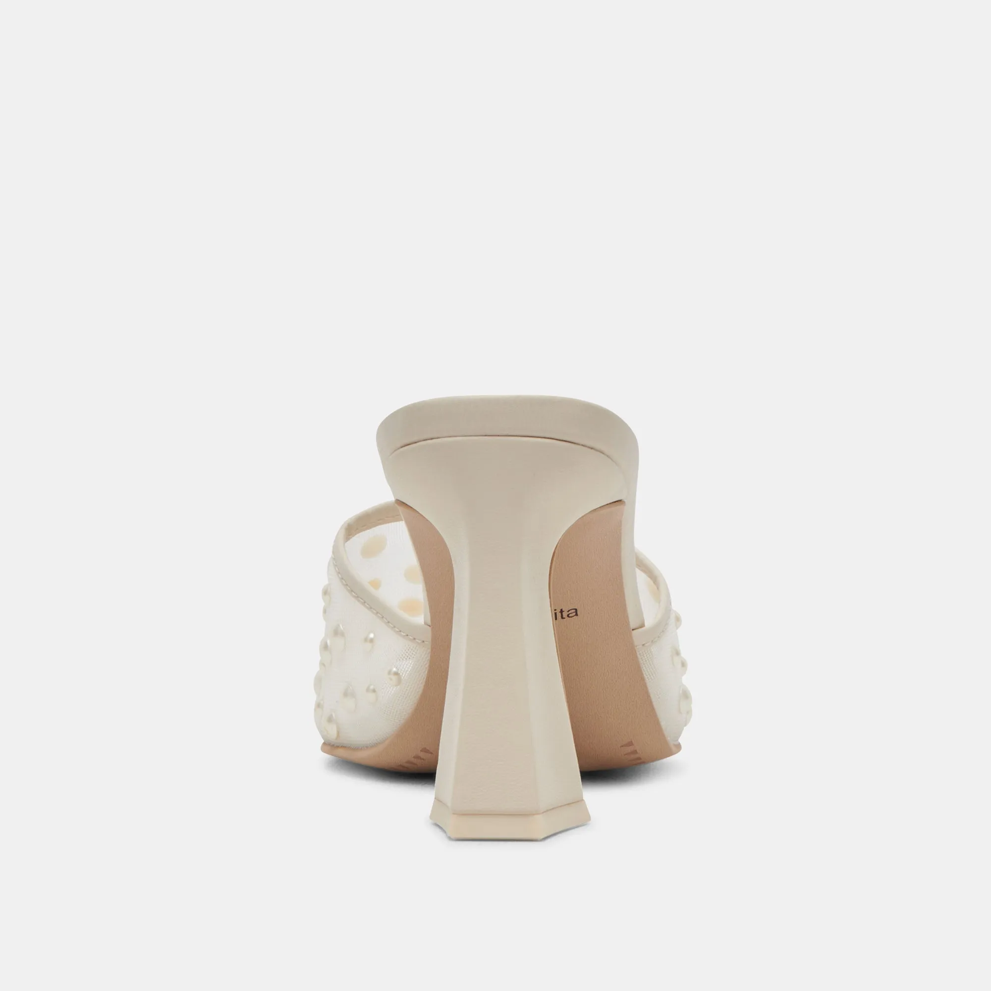 NARDA PEARL HEELS IVORY MESH