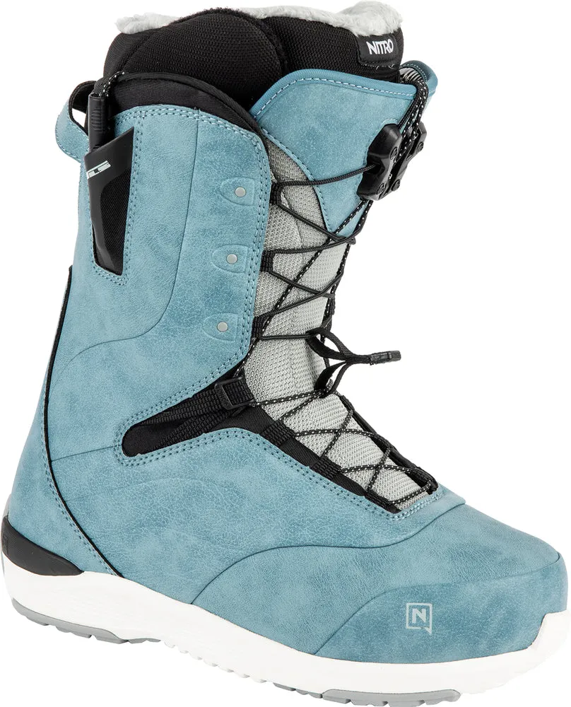 Nitro Crown TLS Womens Snowboard Boots in Blue 2024