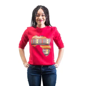Red Unisex Africa Map Patch