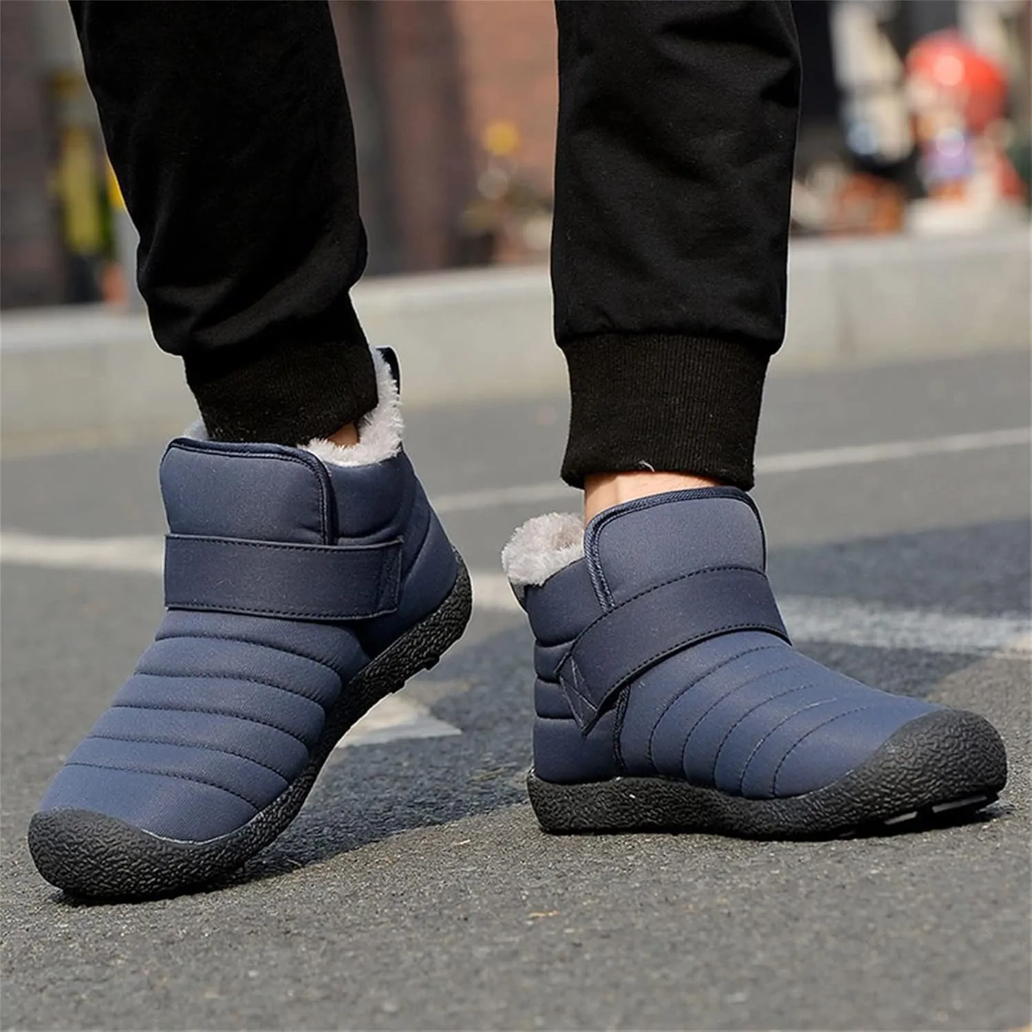 Snow Boots for Teen Girls Waterproof Insulated Fur Boots Outdoor Walking Shoes Fur Lined Short Ankle Booties Winter Boots