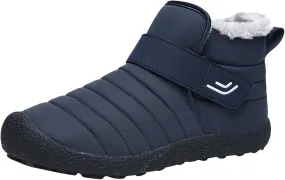Snow Boots for Teen Girls Waterproof Insulated Fur Boots Outdoor Walking Shoes Fur Lined Short Ankle Booties Winter Boots