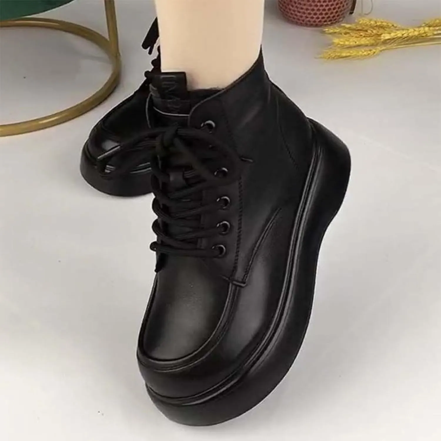 Snow Boots for Women Ladies Boots Waterproof Suede Mid Calf Winter Boots Warm Plush Lined Womens Boots for Walking