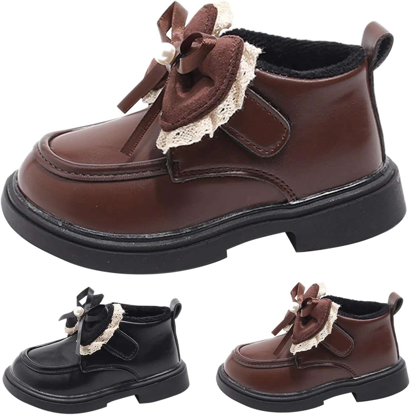 Toddler Girls Winter Cute Bowknot Furry Ankle Boots Furry Soft Thick Bottom Non Slip Water Toddler Girl Size 11 Boots