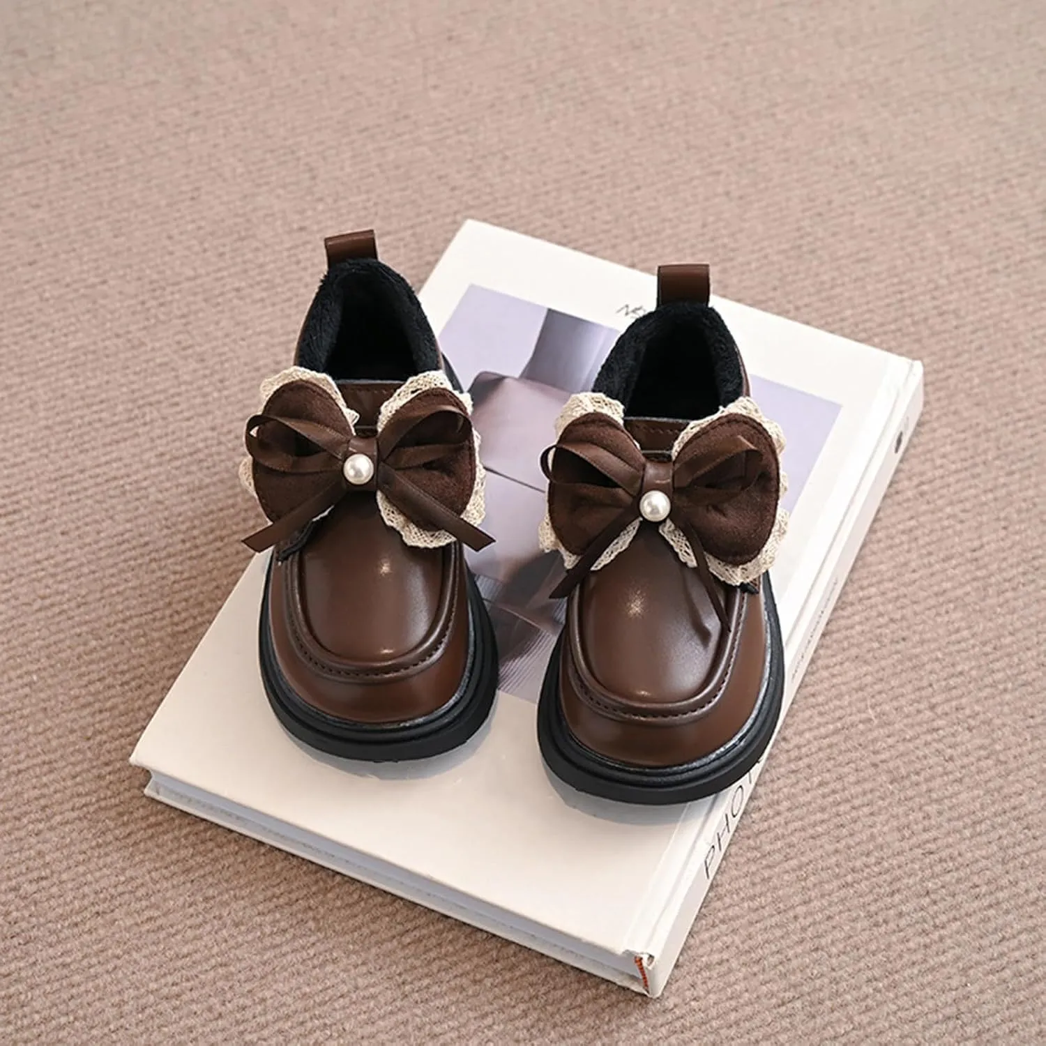 Toddler Girls Winter Cute Bowknot Furry Ankle Boots Furry Soft Thick Bottom Non Slip Water Toddler Girl Size 11 Boots