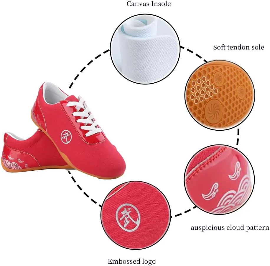 Unisex Martial Arts Taichi Shoes,Cushioning Running Shoes, Sneakers for Running, Walking, Fitness, Gym,,