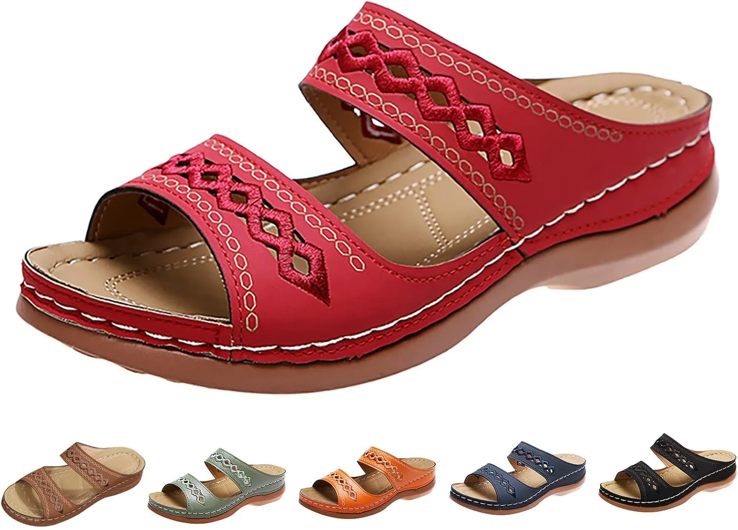 Womens Flip Flops Summer Dressy Wedge Sandals Orthopedic Platform Sandals Casual Comfortable Walking Shoes