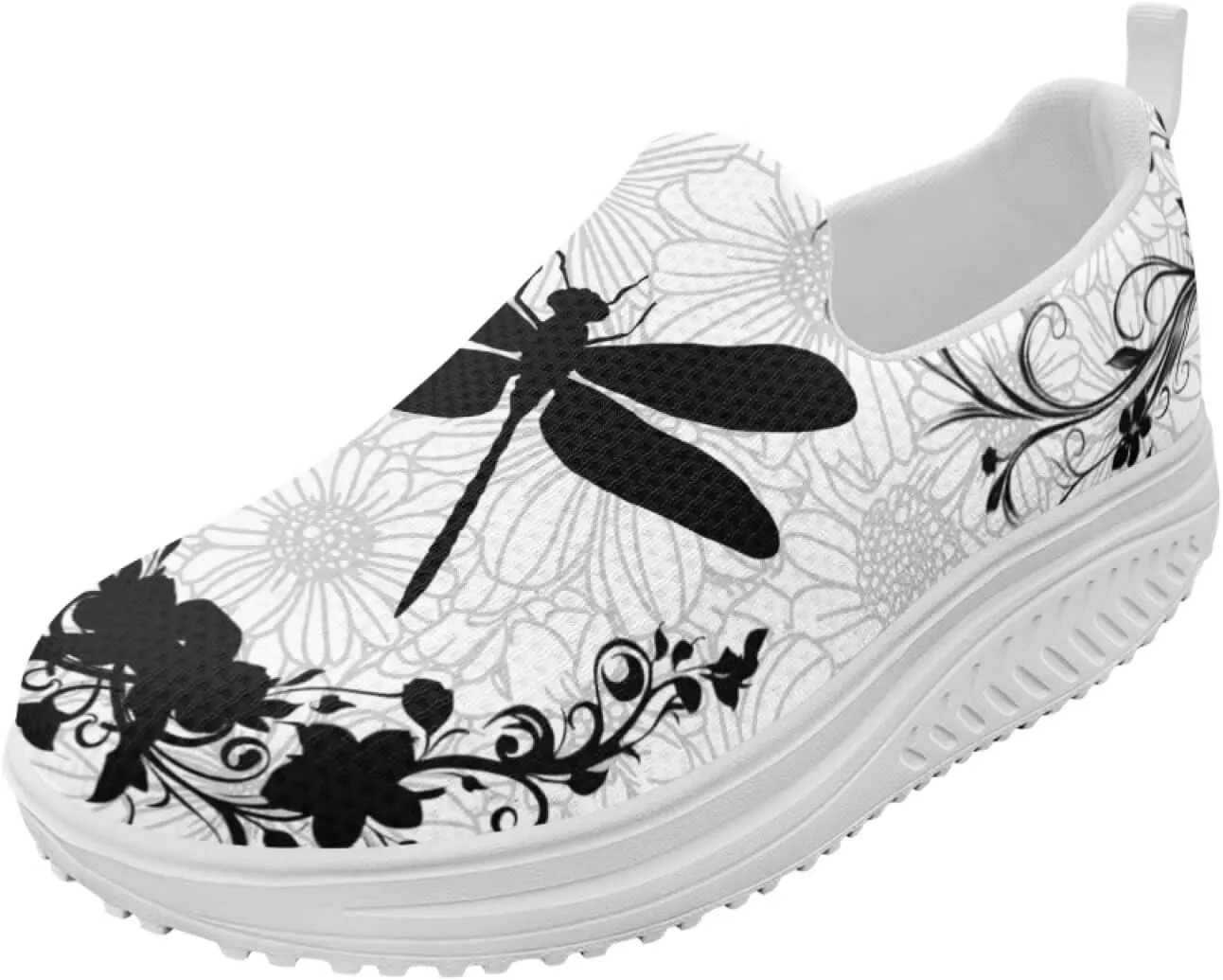 Womens Slip on Shoes Comfortable Slip Resistant Wedge Rocker Bottom Walking Lightweight Casual Sneakers