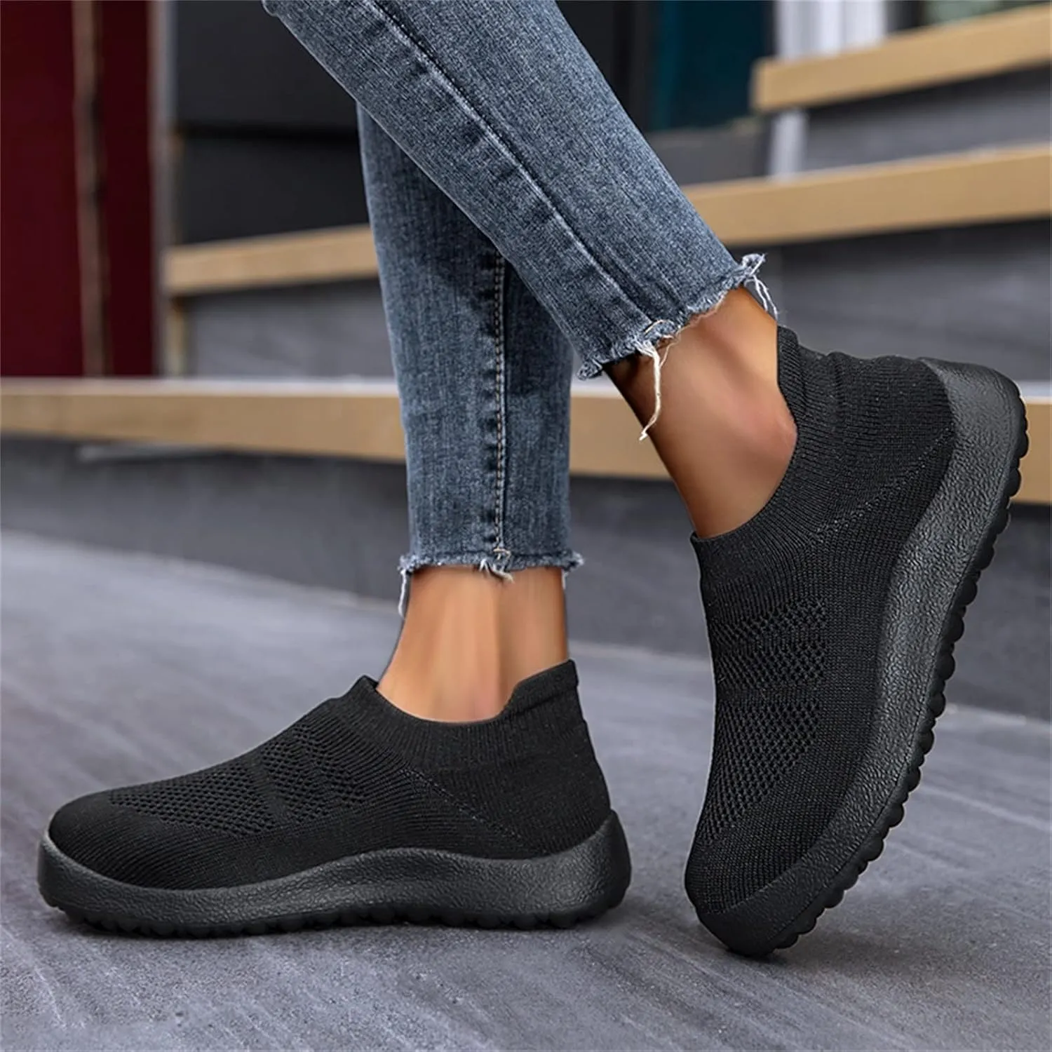 Women's Slip-on Shoes Wide Width Sneakers Hands Free Running Shoes for Men Wide Men's Casual Shoes Slip On Sneakers Platform Tennis Shoe Casual Loafers