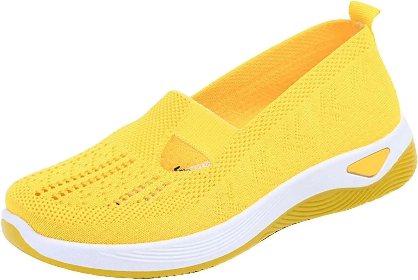 Women's Woven Orthopedic Breathable Soft Sole Tennis Shoes Men Mesh Casual Slip On Shoes Wedge Sneakers Black Tennis Shoe Loafers Casual Slip On