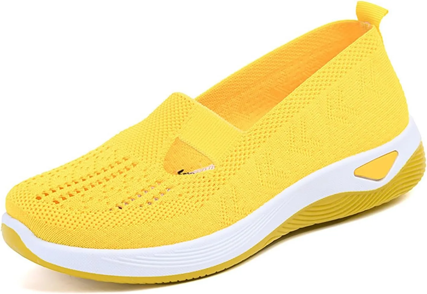Women's Woven Orthopedic Breathable Soft Sole Tennis Shoes Men Mesh Casual Slip On Shoes Wedge Sneakers Black Tennis Shoe Loafers Casual Slip On